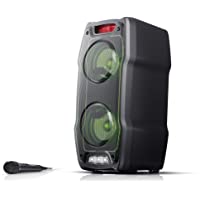 SHARP PS-929 Party Speaker Boombox con función Karaoke- microfono Incluido- TWS- Bluetooth 2 Puertos USB- 2 Puertos 6.3…